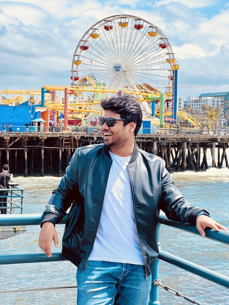 Swanand Barsawade smiling at Pacific Park